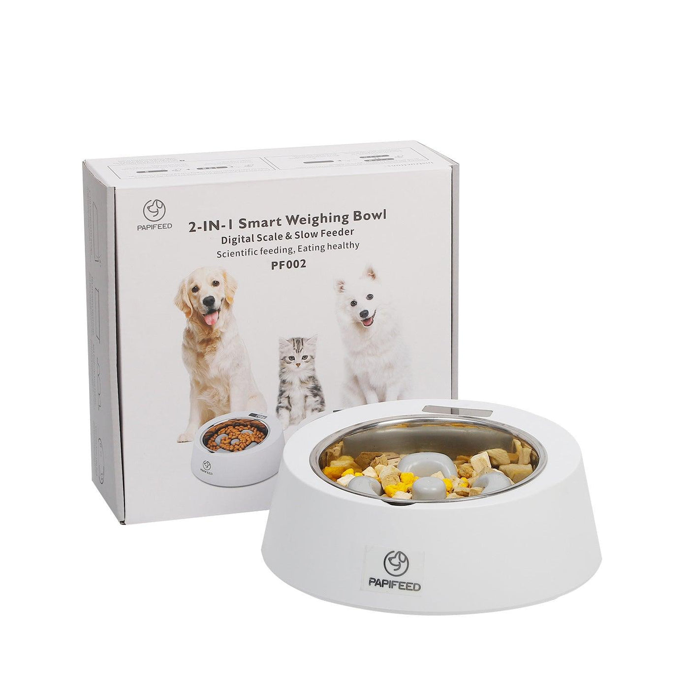 Pet Dog Bowl Slow Feeder Dog Food Bowl Smart Weighing Dog Slow Feeder Cat Pet Feeder - LuxLovesDogs