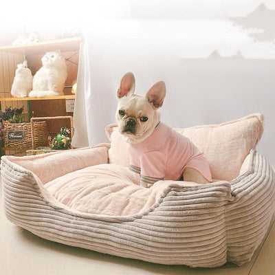 Removable And Washable Plush Warm Pet Kennel Dog Bed - LuxLovesDogs